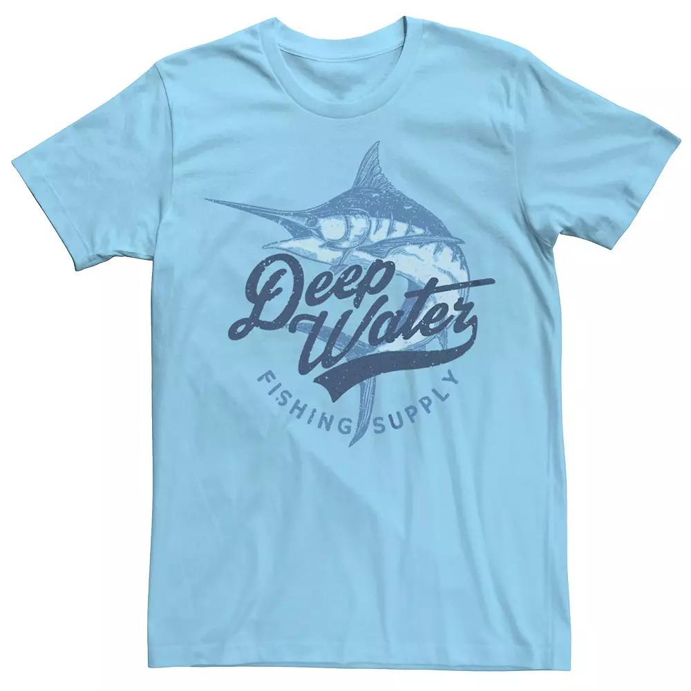 Men's Deep Water Fishing Supply Swordfish Graphic Tee, Size: Small, Light Blue Product Image
