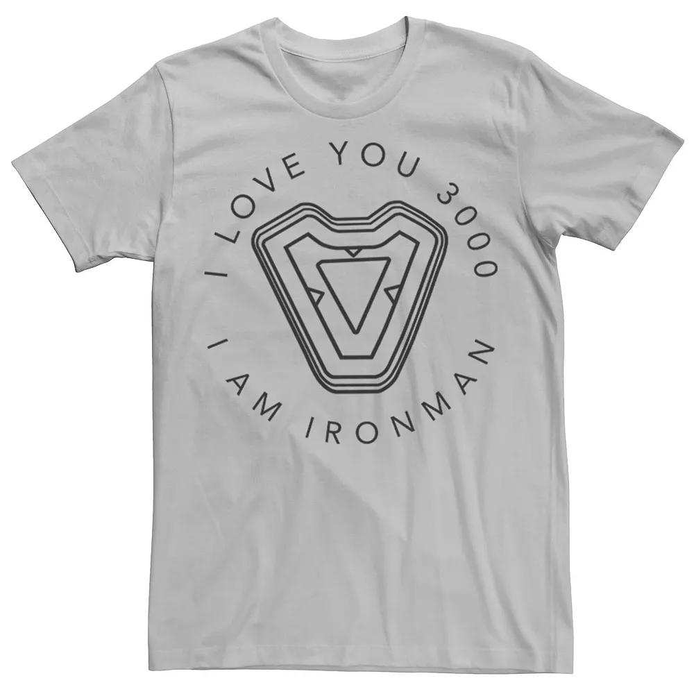 Men's Marvel Avengers Endgame Iron Man I Love You 3000 Quote Circle Logo Graphic Tee,  Product Image