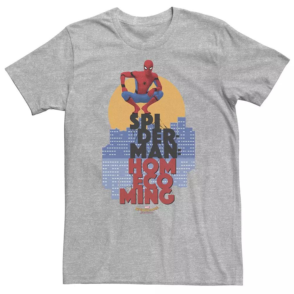 Big & Tall Marvel Spider-Man Homecoming Cityscape Perch Tee, Men's,  Product Image