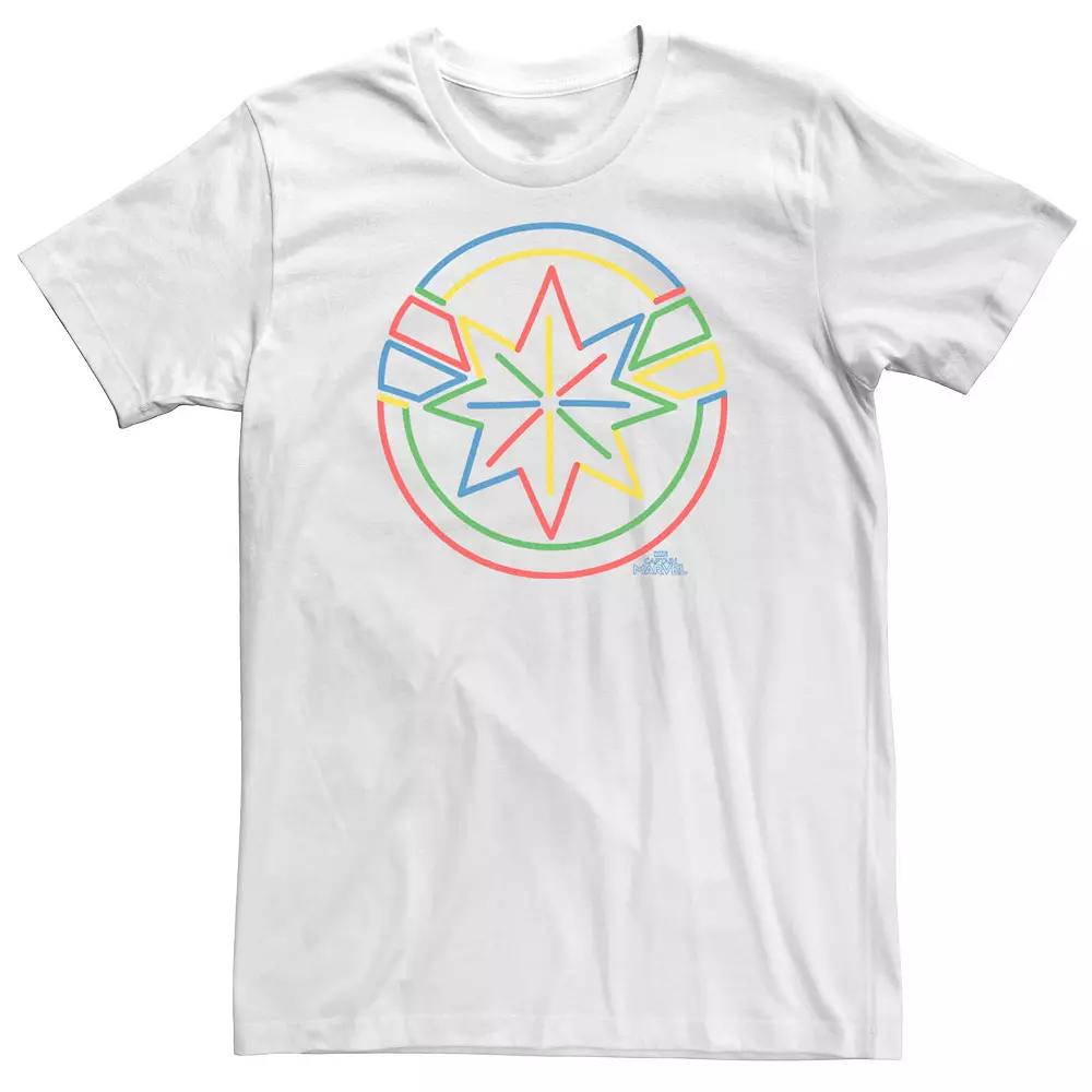 Men's Marvel Captain America Neon Shield Graphic Tee,  Product Image