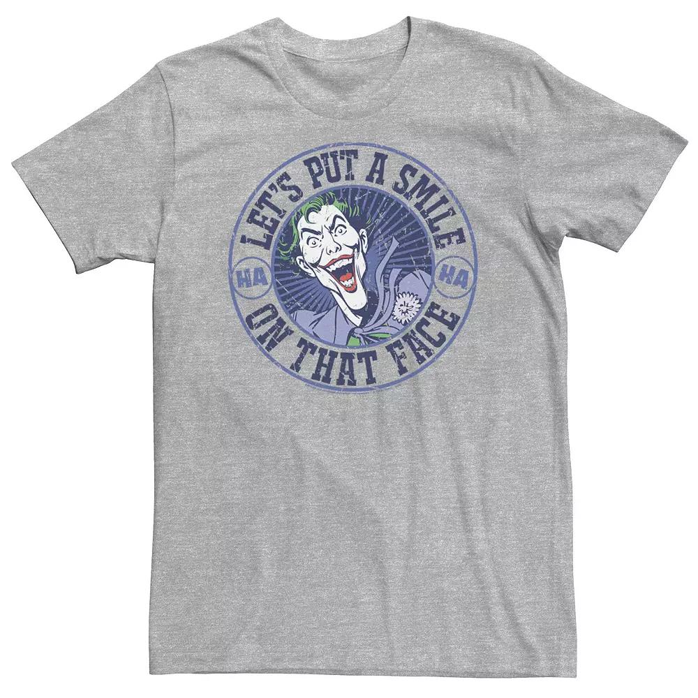 Big & Tall DC Comics Batman Joker "Let's Put A Smile On That Face" Tee, Men's,  Product Image
