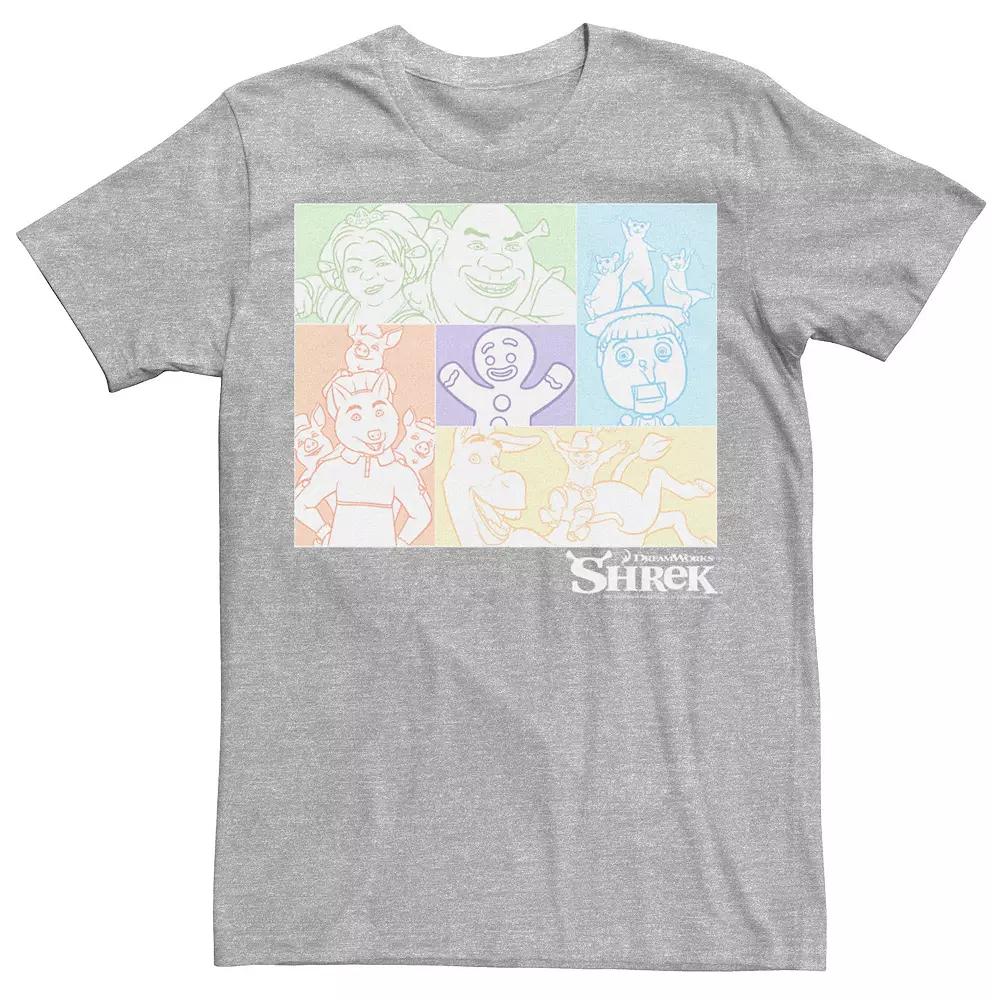 Men's Shrek Group Shot Pastel Box Up Tee,  Product Image