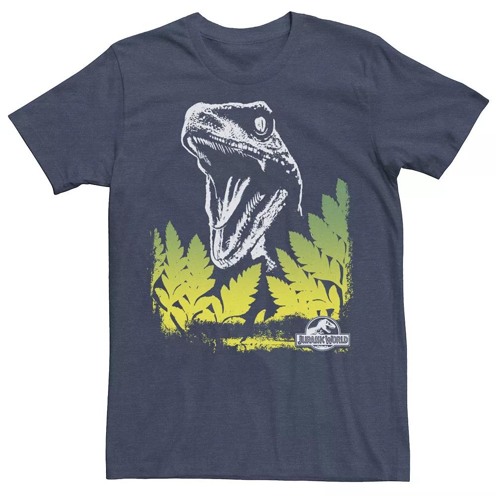 Men's Jurassic World Raptor Roaring Behind Bushes Graphic Tee,  Product Image