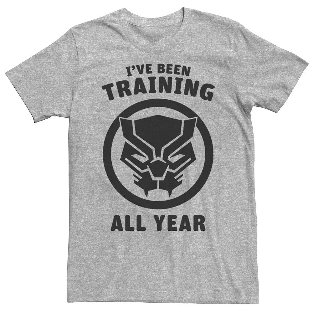 Men's Marvel Avengers Black Panther Training All Year Logo Tee,  Product Image