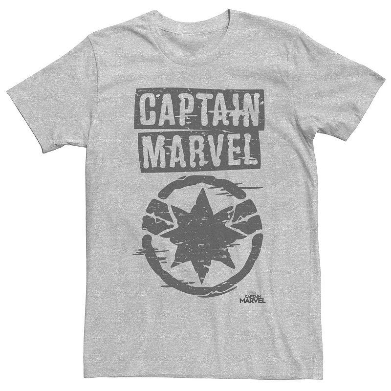 Men's Marvel Captain Marvel Painted Logo Tee,  Product Image