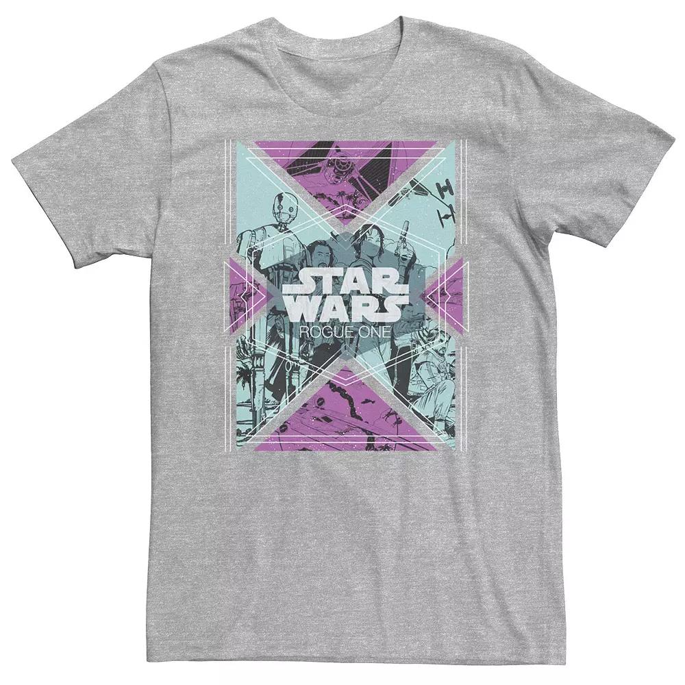 Big & Tall Star Wars Rouge One Group Shot Pastel Flag Poster Tee, Men's,  Product Image