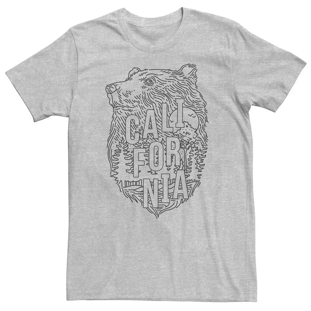 Men's California Outlined Bear Head Tee,  Product Image