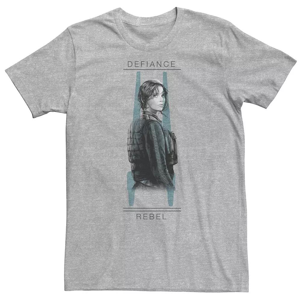 Big & Tall Star Wars Rogue One Jyn Defiance U-Wing Tee, Men's, Size: 4XL Tall, Athletic Grey Product Image