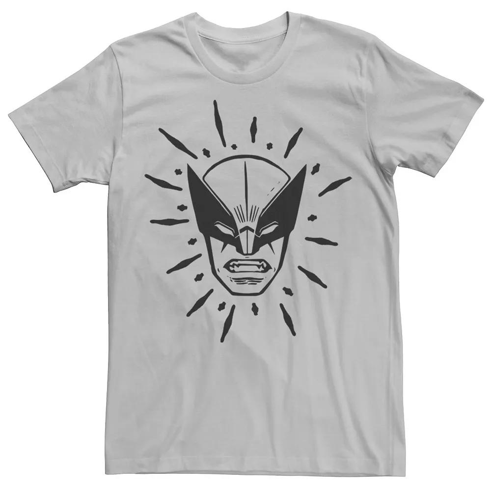 Men's Marvel Wolverine Face Doddled Tee,  Product Image