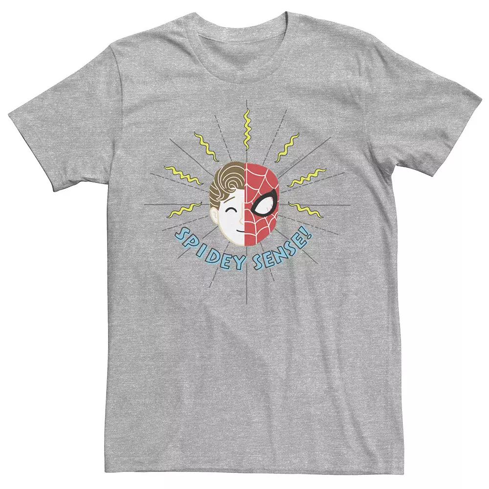 Mens Marvel Spider-Man Far From Home Spidey Sense Portrait Graphic Tee Athletic Grey Product Image