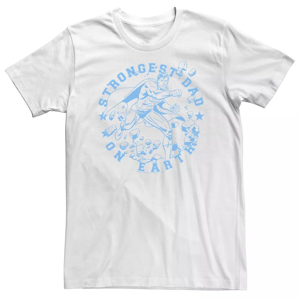 Big & Tall DC Comics Superman "Strongest Dad On Earth" Tee, Men's, Size: XXL Tall, White Product Image