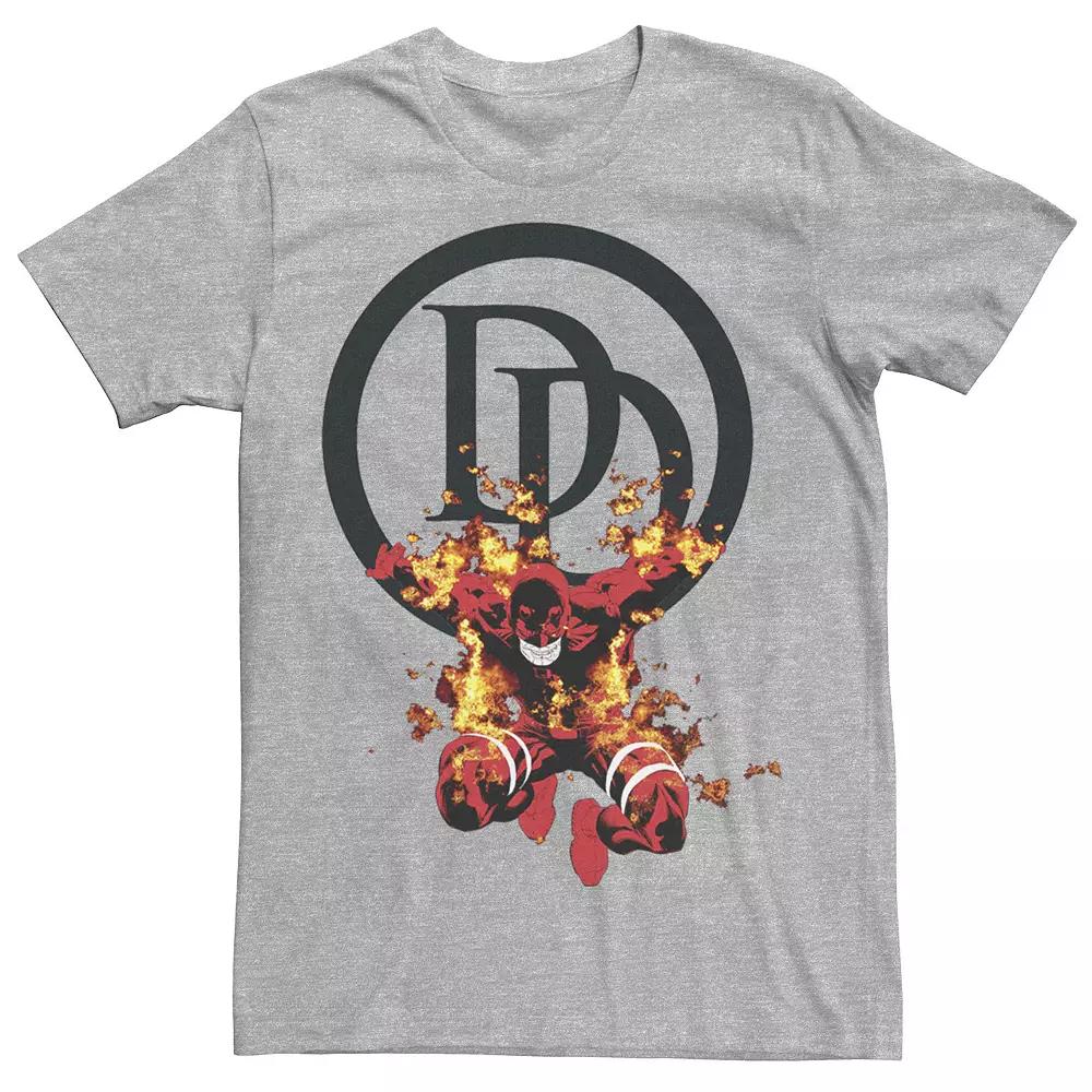 Men's Marvel Daredevil On Fire With Logo Tee,  Product Image