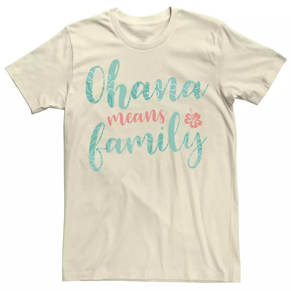Disney's Lilo & Stitch Men's Ohana Means Family Tropical Fill Tee,  Product Image