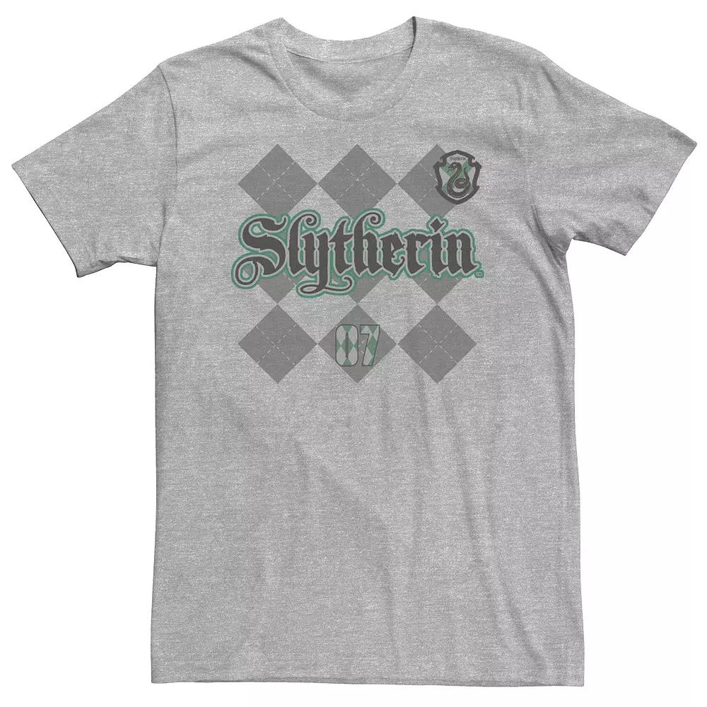 Big & Tall Harry Potter Slytherin Diamond Plaid Tee, Men's,  Product Image