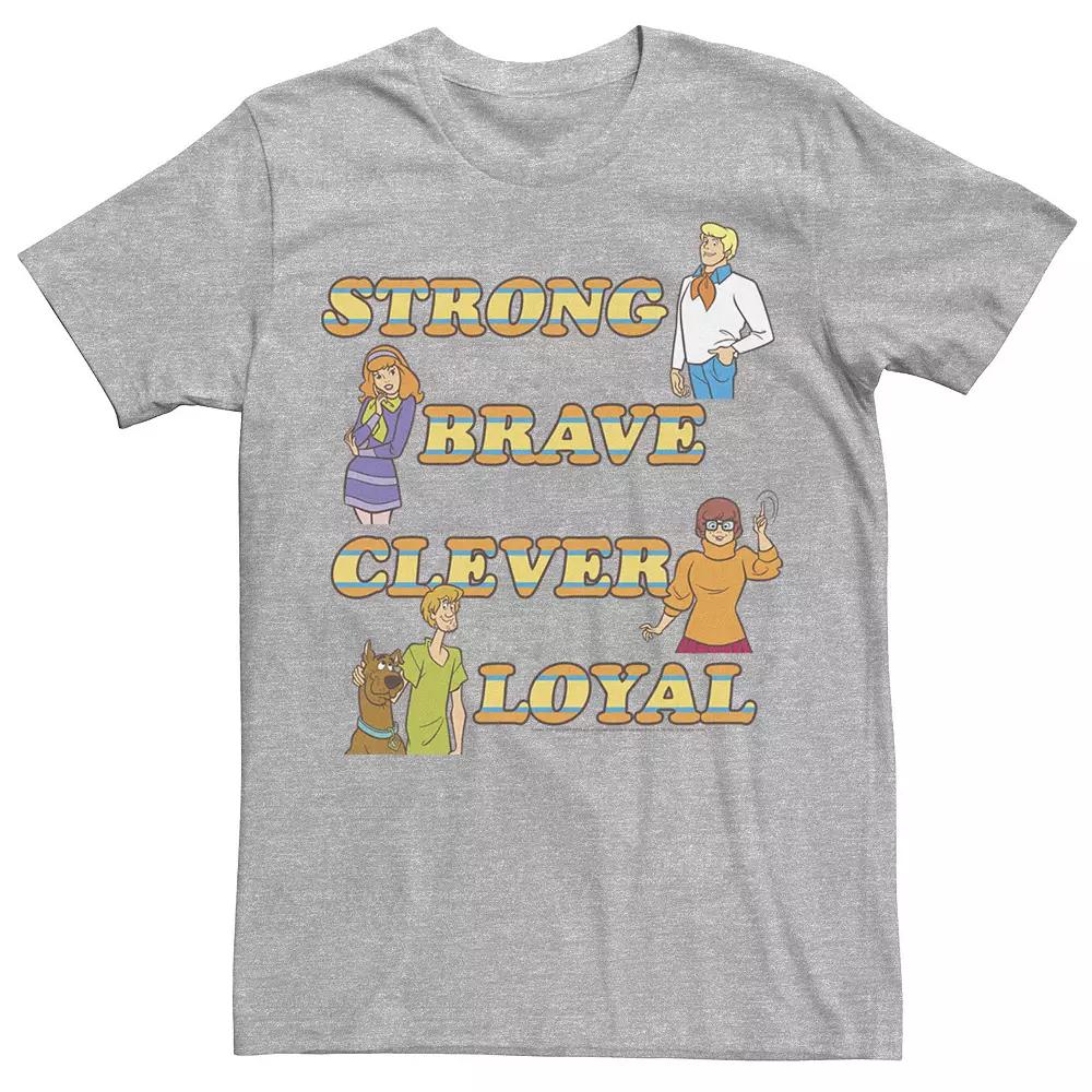 Men's Scooby Doo Group Clever And Loyal Retro Text Poster Tee,  Product Image