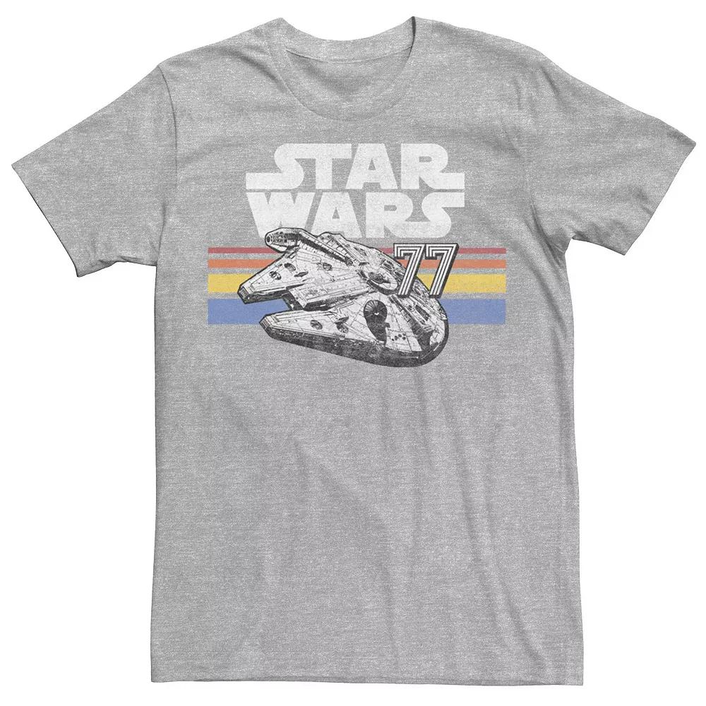 Men's Star Wars Millennium Falcon 77 Retro Lines Logo Tee,  Product Image