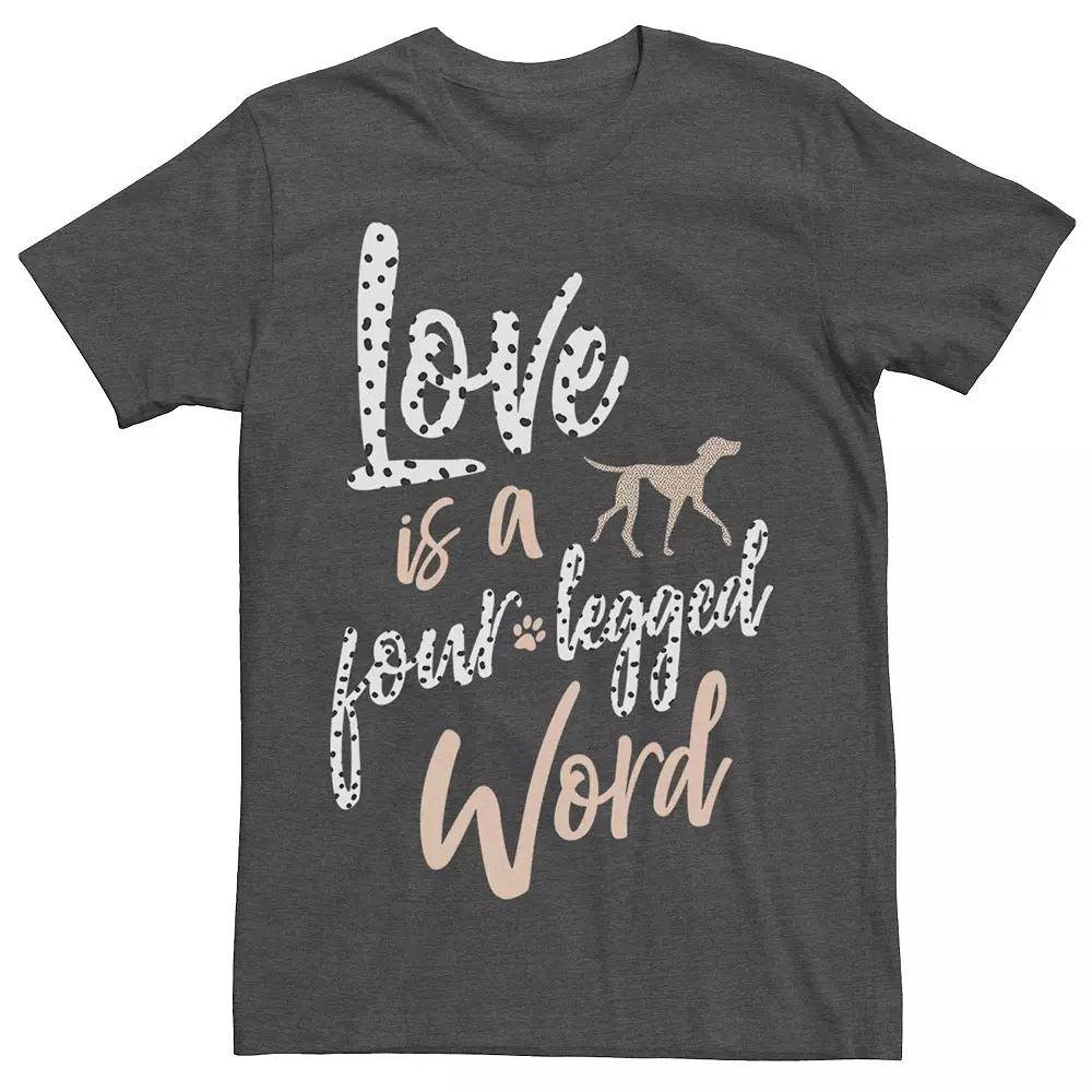 Disney's 101 Dalmatians Men's Love Is A Four Legged Word Tee,  Product Image