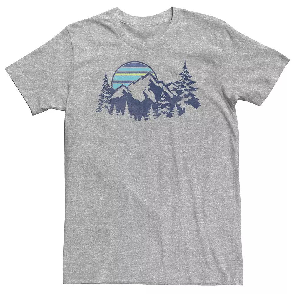 Big & Tall Mountain Range Striped Sun Tee, Men's,  Product Image
