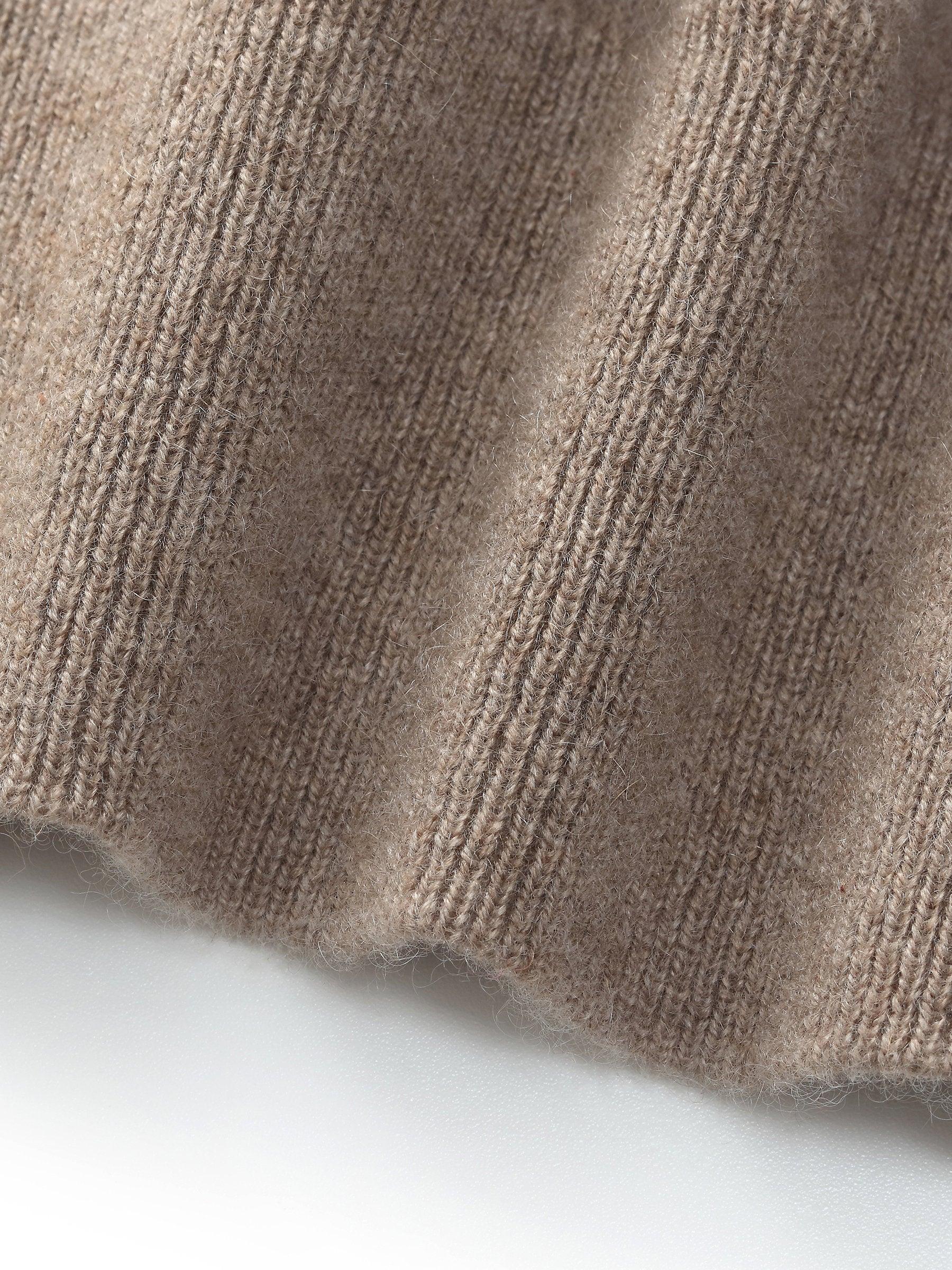 100% Cashmere Folded Collar Women Sweater Product Image