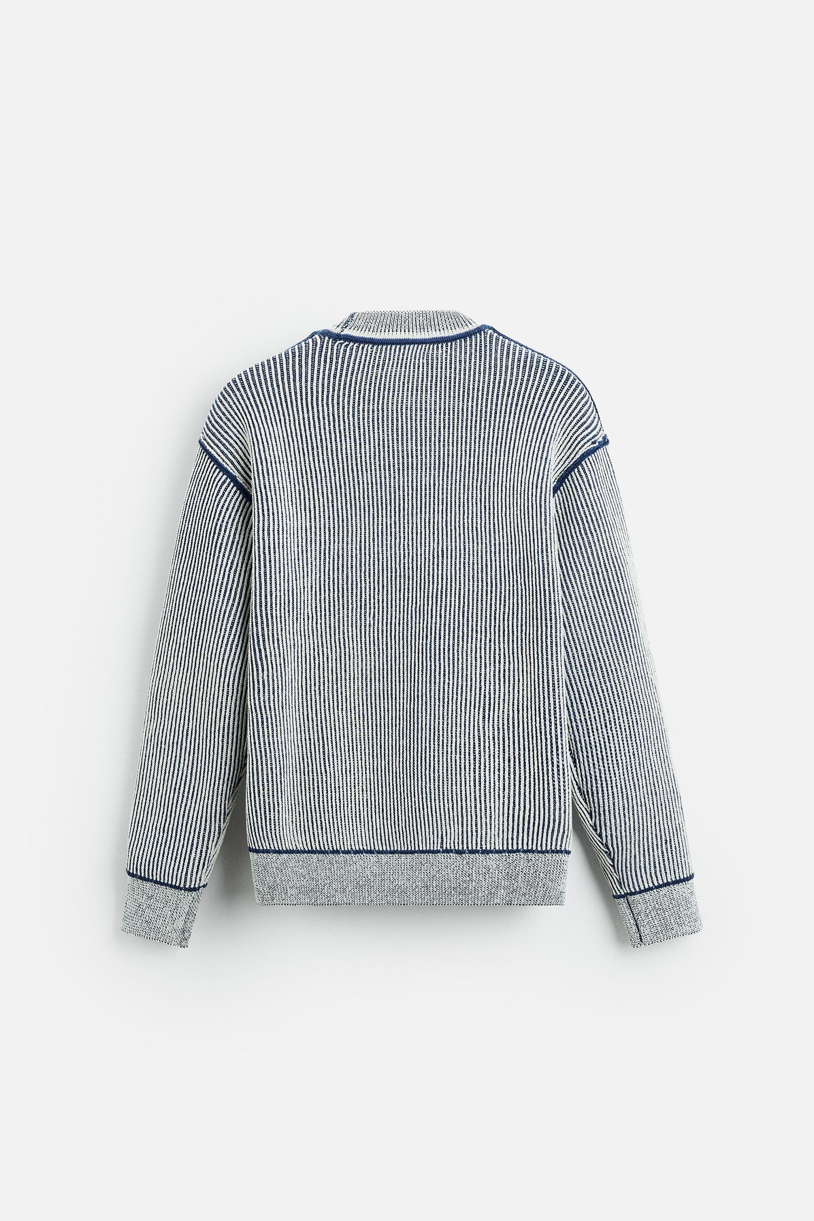 RIBBED CONTRASTING SWEATER Product Image