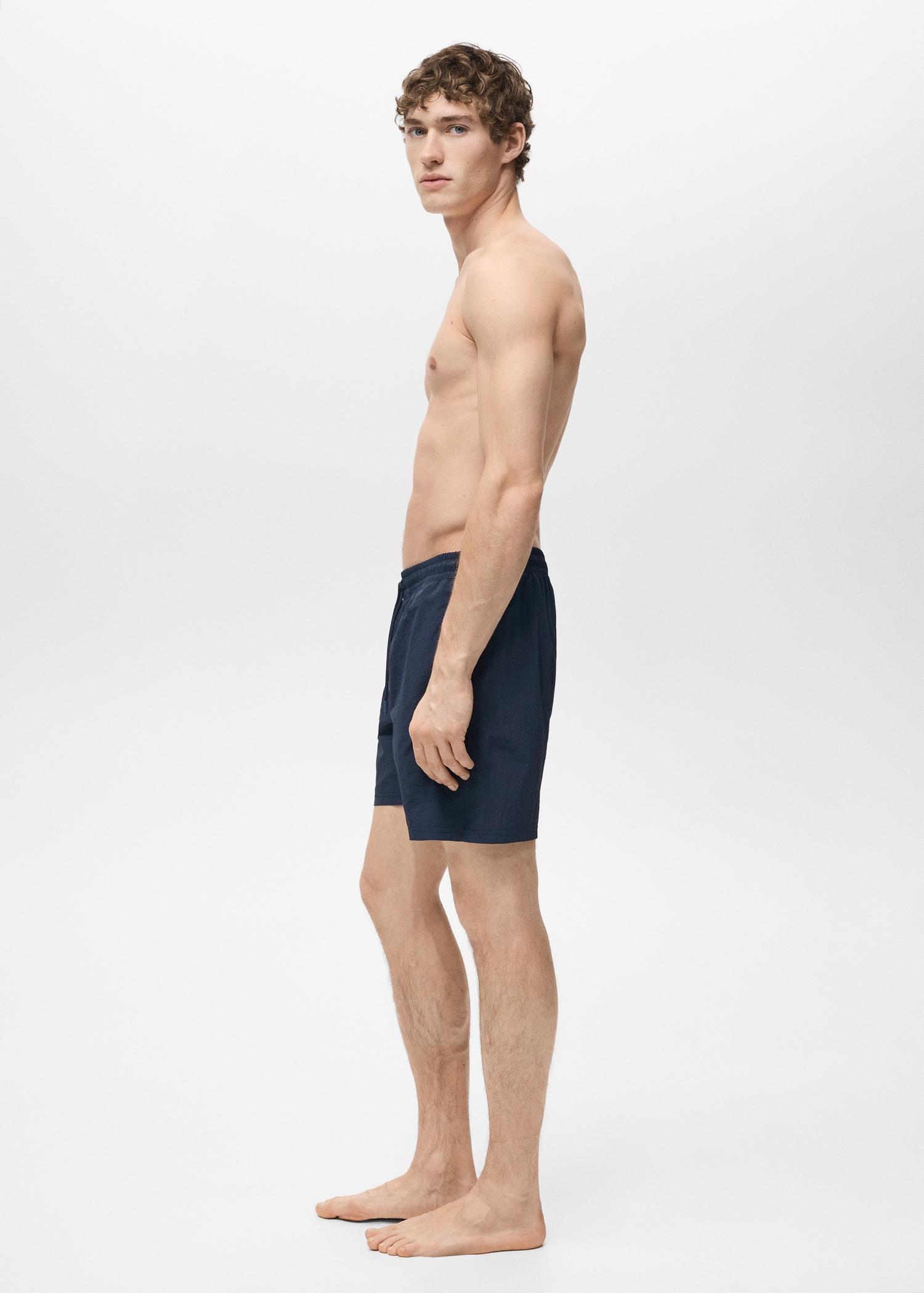 Basic drawstring swimsuit - Men | MANGO USA Product Image