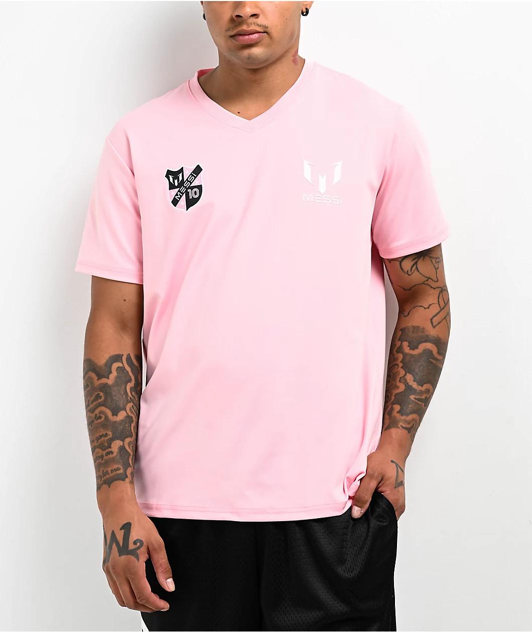Messi Pink Soccer T-Shirt Product Image