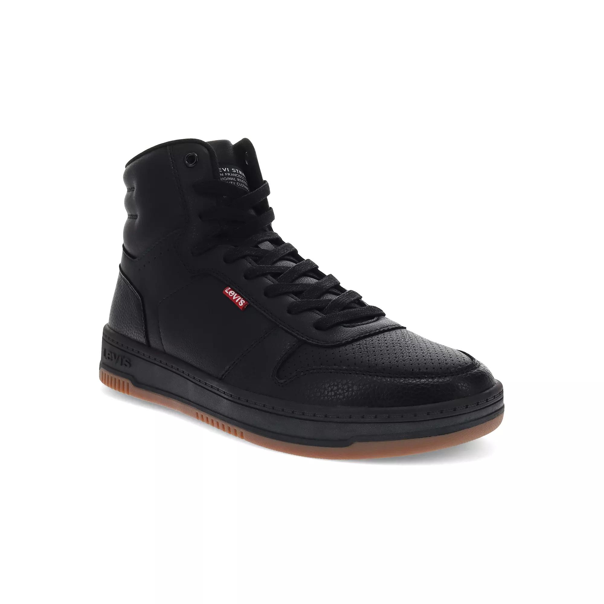 Levi's® Drive High Top Men's Sneakers, Size: 8.5, Black Gum Product Image