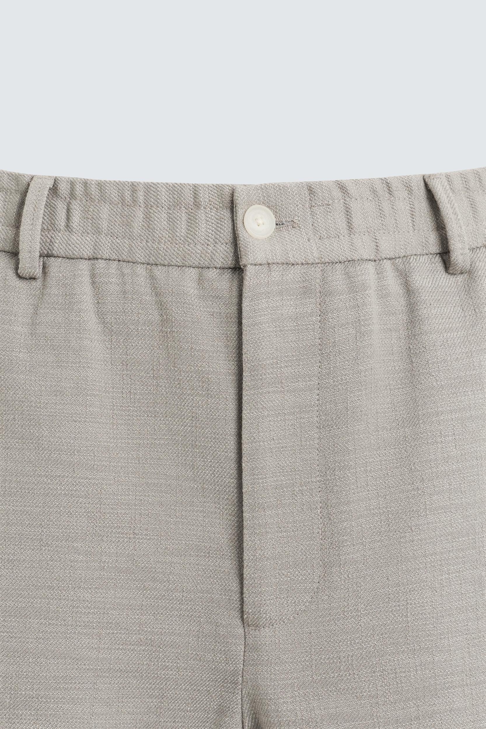 TEXTURED REGULAR FIT PANTS Product Image