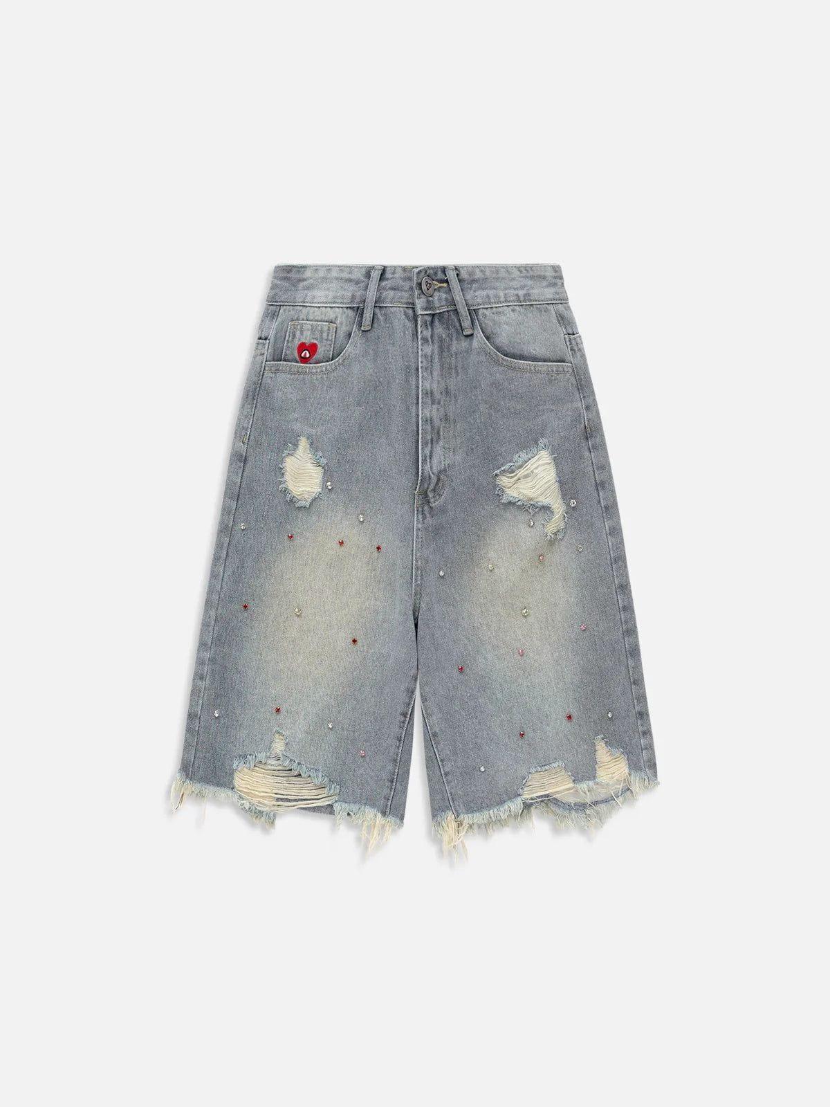 Aelfric Eden Rhinestone Application Jorts Product Image