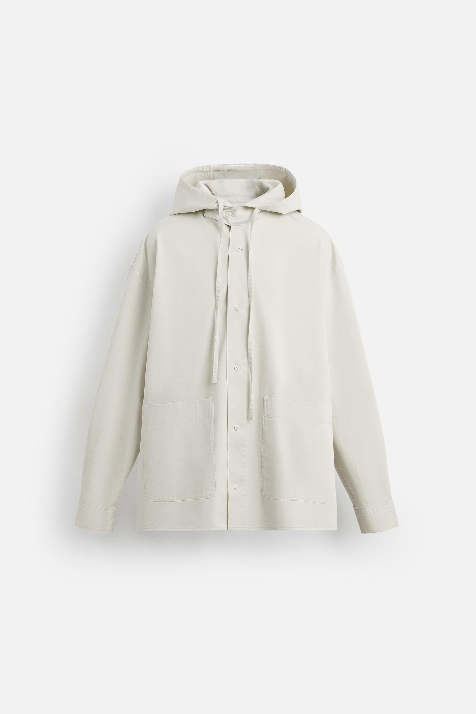 OVERSIZED FIT HOODED OVERSHIRT Product Image