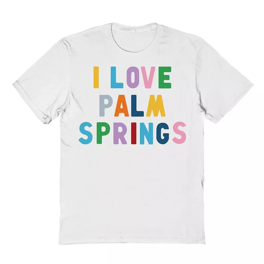 Men's COLAB89 by Threadless I Love Palm Springs Graphic Tee, Size: XL, White Product Image