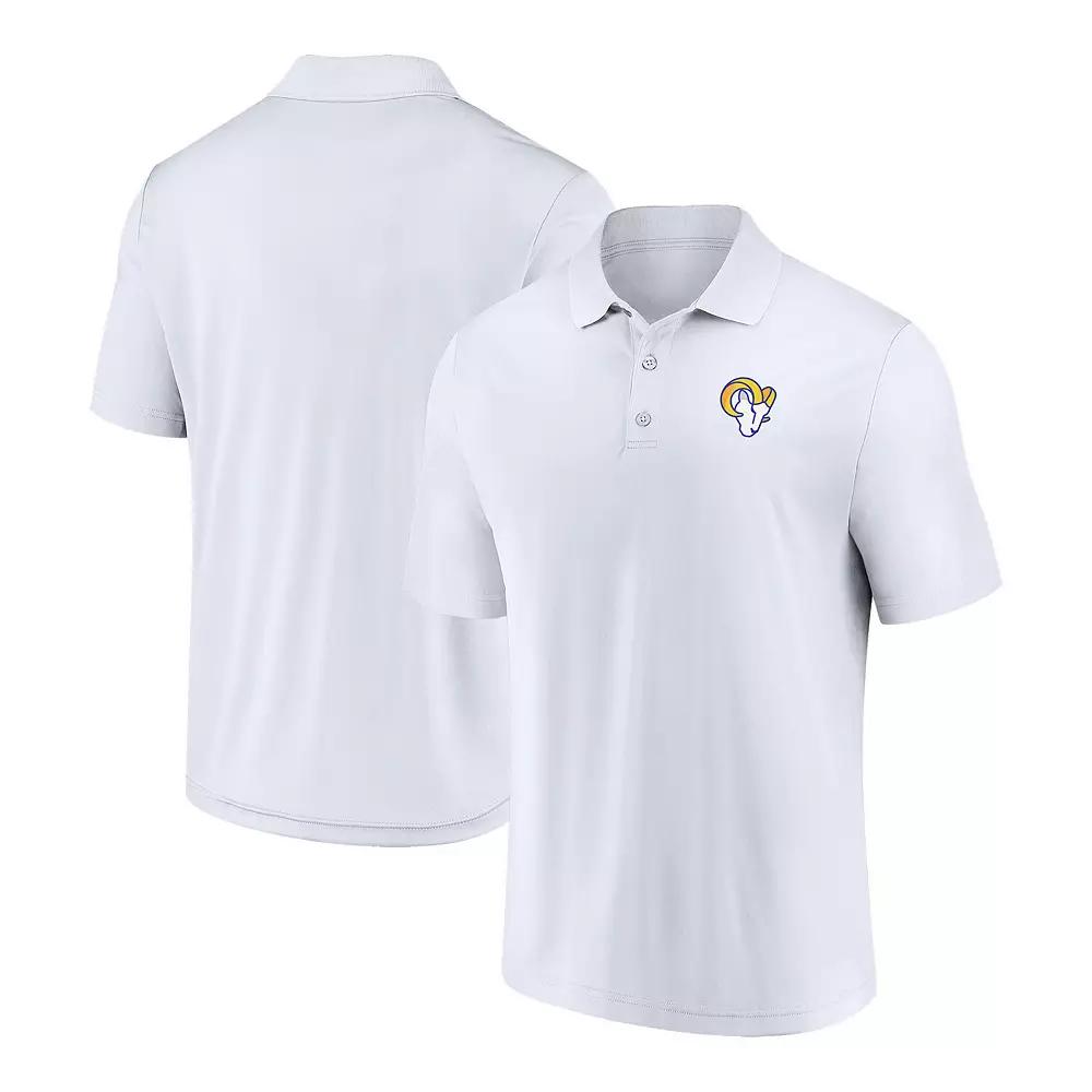 Men's Fanatics Branded White Los Angeles Rams Component Polo, Size: Large Product Image