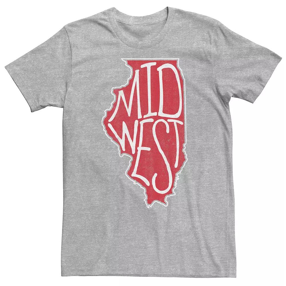 Big & Tall Illinois State Sketch Midwest Tee, Men's,  Product Image