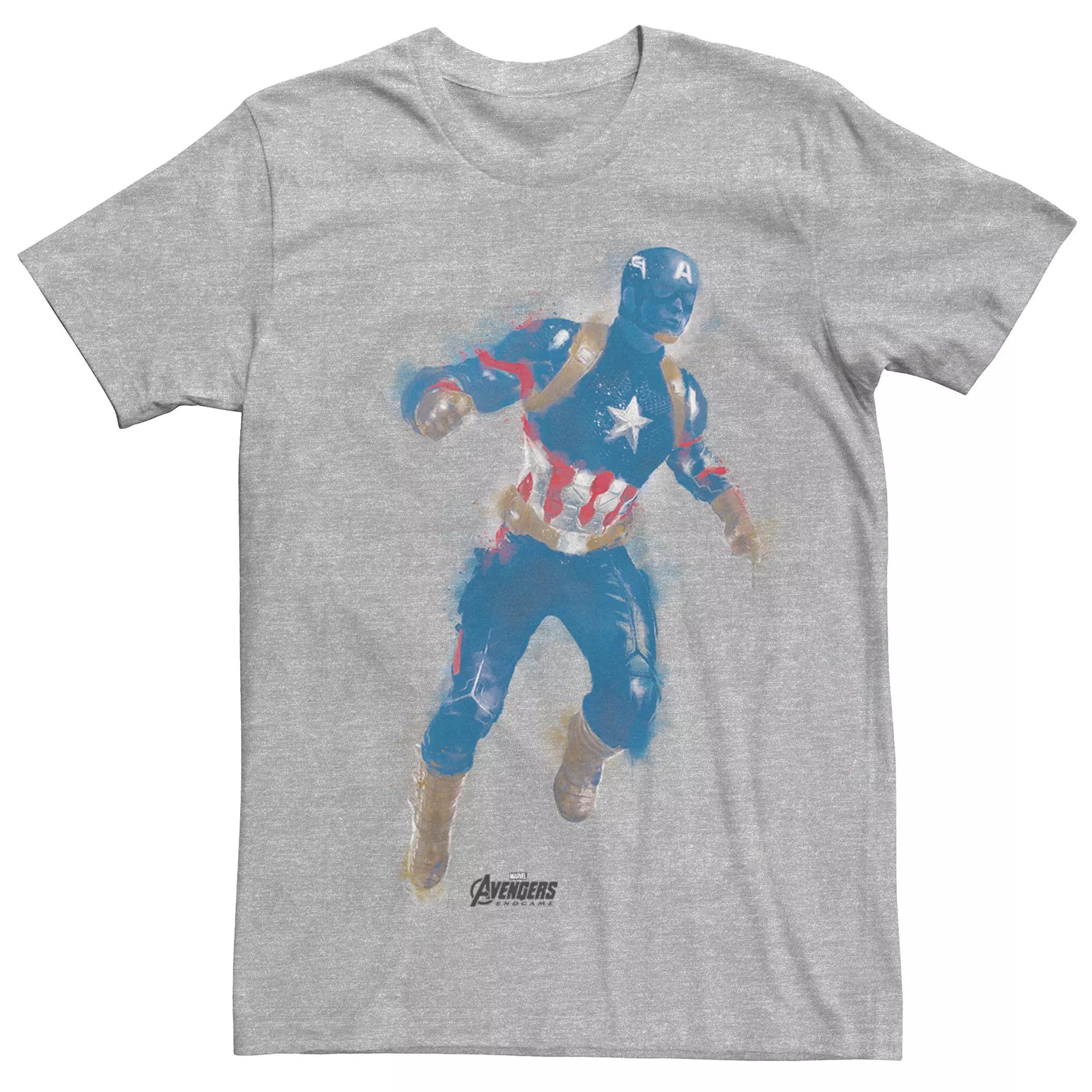 Men's Marvel Avengers Endgame Captain America Spray Paint Tee,  Product Image