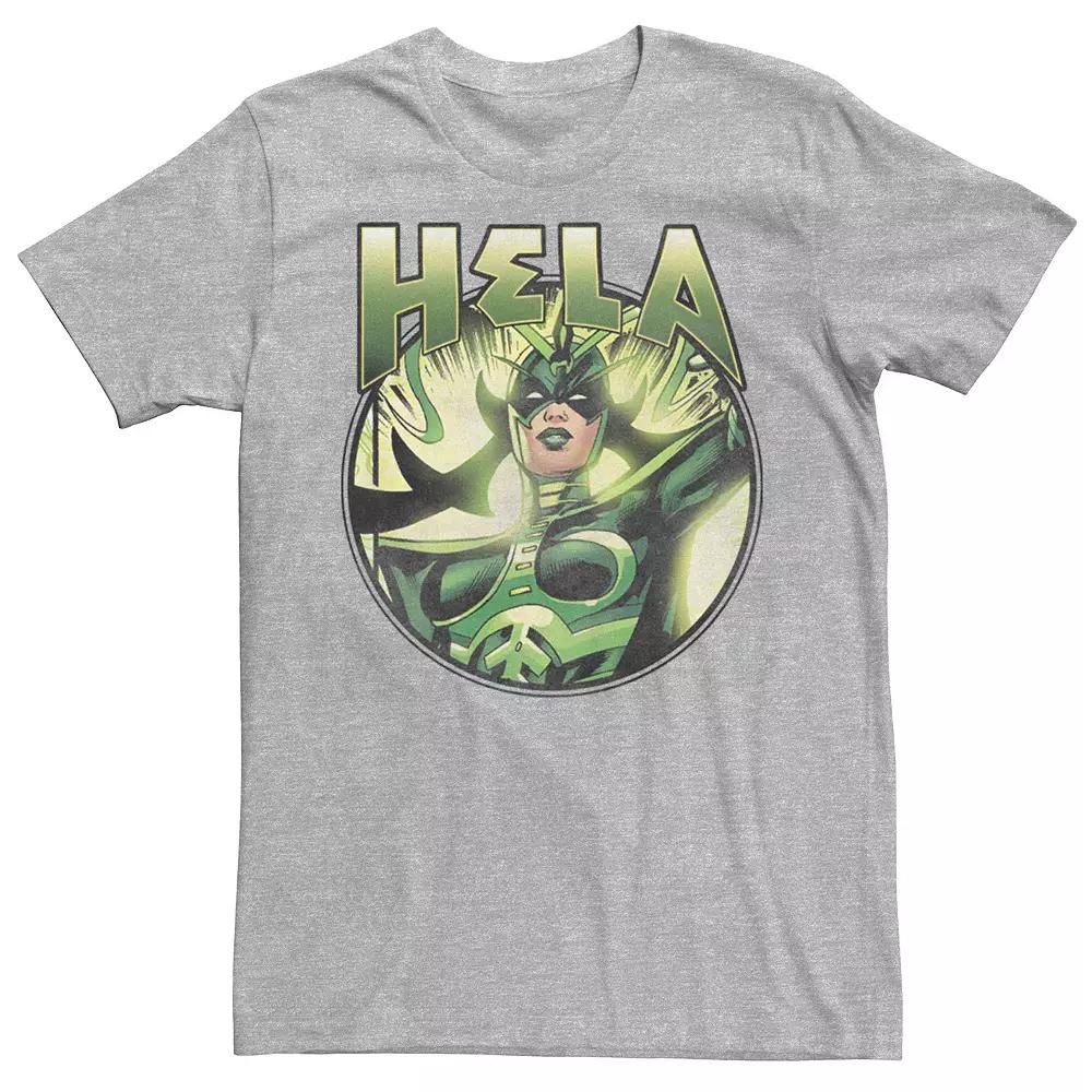 Men's Marvel Hela Goddess of Death Green Circle Tee, Size: Large, Athlc Hthr Product Image