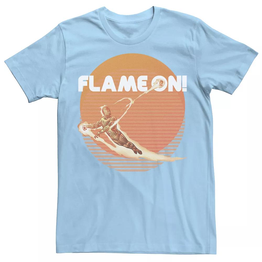 Men's Marvel Fantastic Four Human Torch Flame On Retro Tee,  Product Image