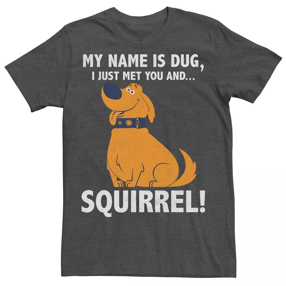 Disney / Pixar's Up Dug Men's Squirrel Quote Tee, Size: Small, Grey Heather Product Image