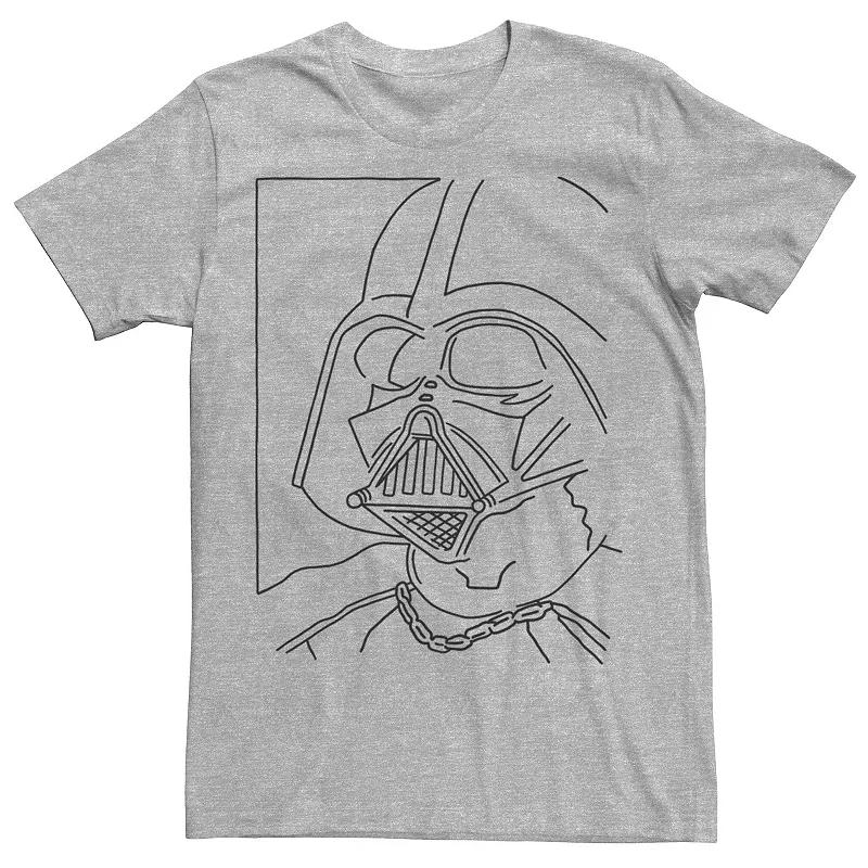 Men's Star Wars Darth Vader Simple Line Drawn Profile Graphic Tee,  Product Image