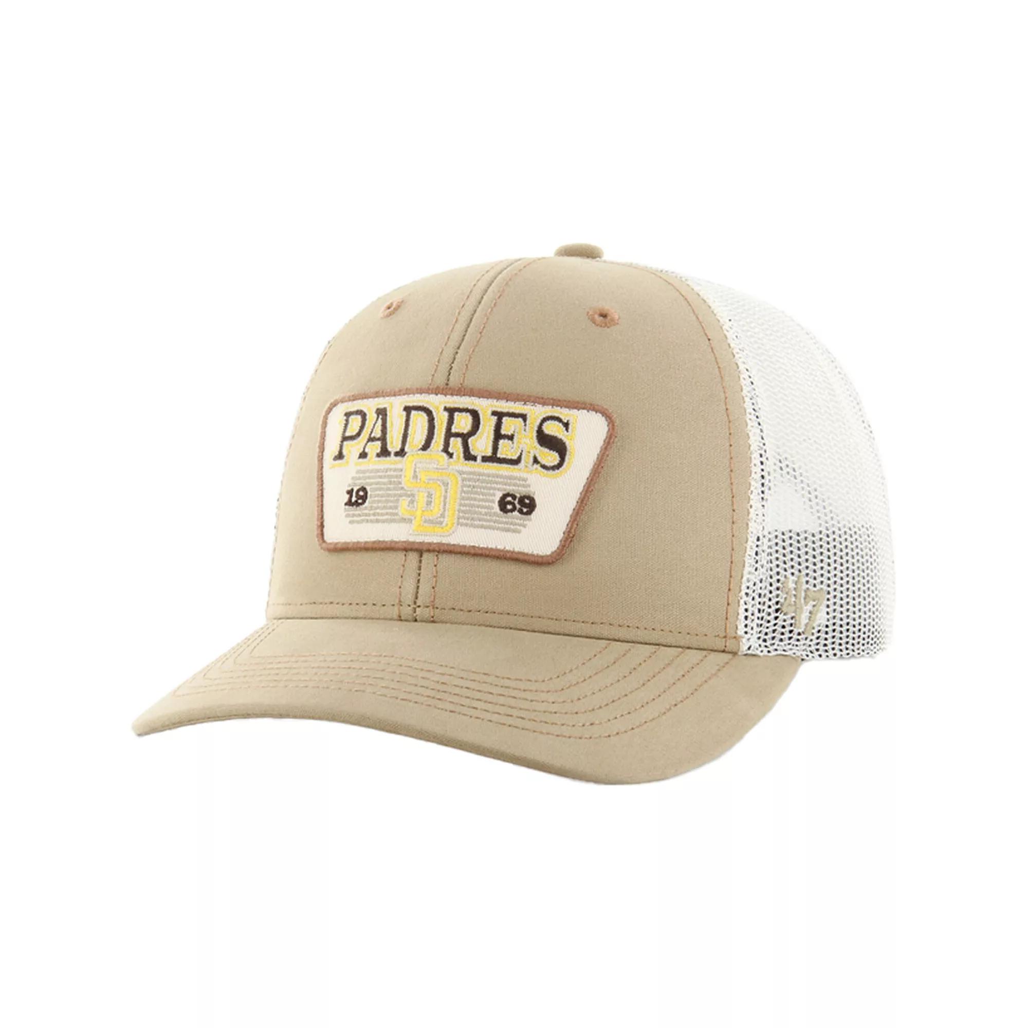 Men's '47 Khaki San Diego Padres Ridgewood Trucker Adjustable Hats, Beig K Product Image