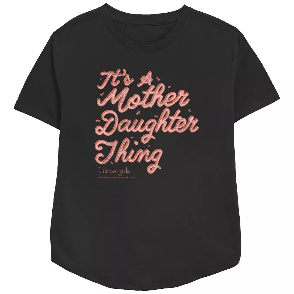 Women's Gilmore Girls It's A Mother Daughter Thing Relaxed Fit Graphic Tee, Size: Medium, Black Product Image