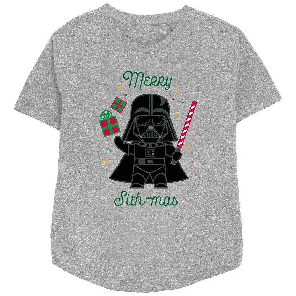 Women's Star Wars Darth Vader Merry Sith-mas Relaxed Fit Graphic Tee,  Product Image