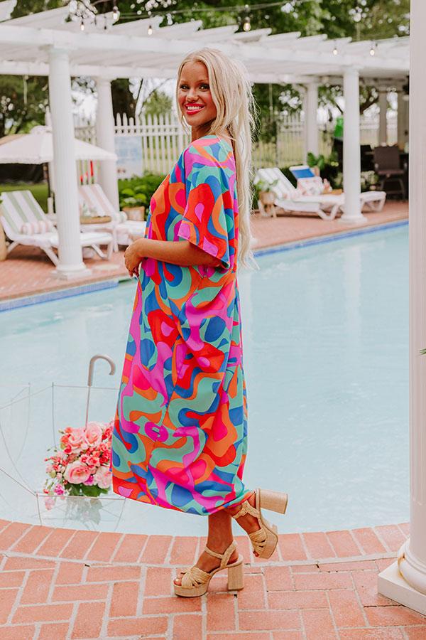 Beachy Days Caftan Midi in Ocean Wave Product Image