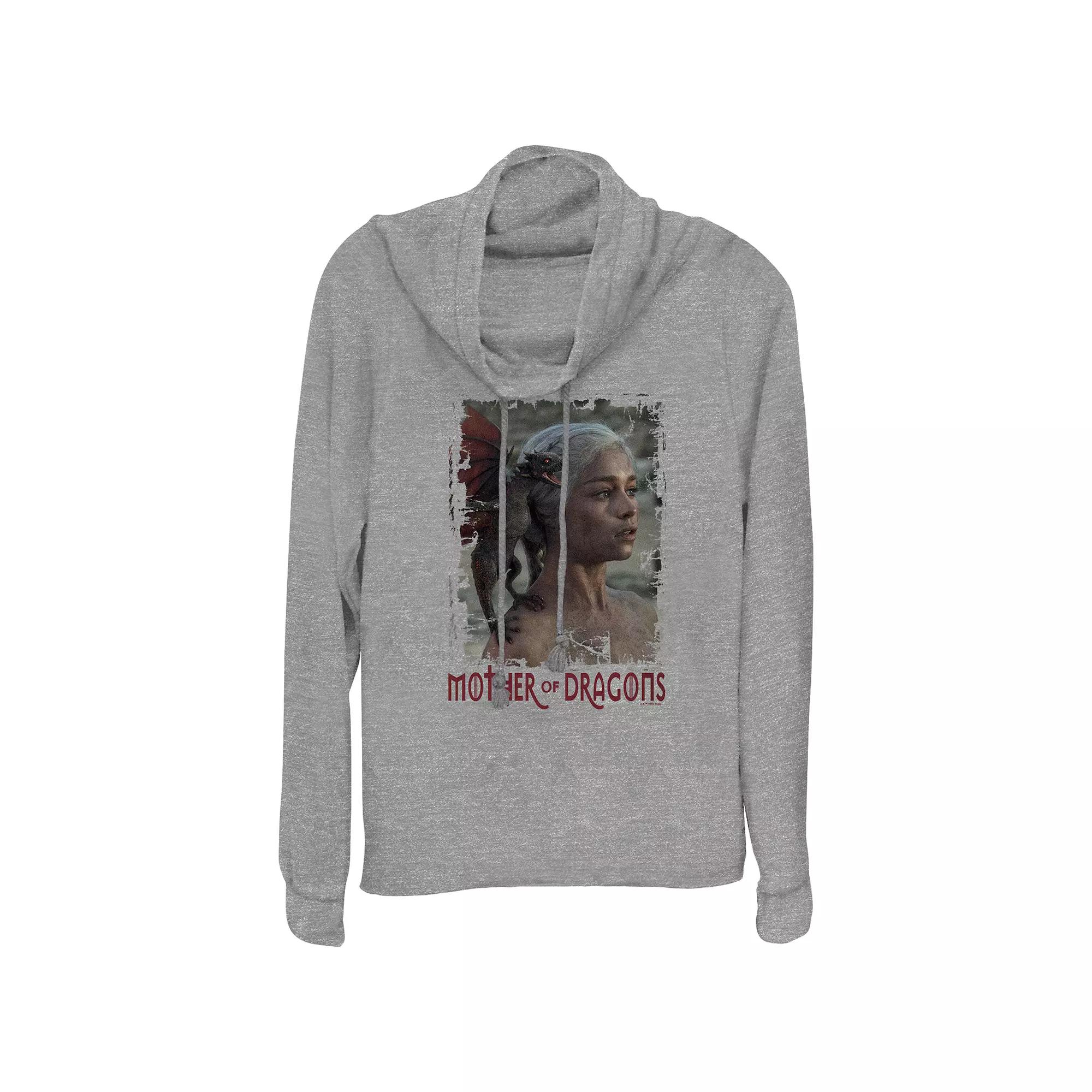 Women's Game Of Thrones Mother Of Dragons Cowlneck Graphic Lightweight Long Sleeve,  Product Image