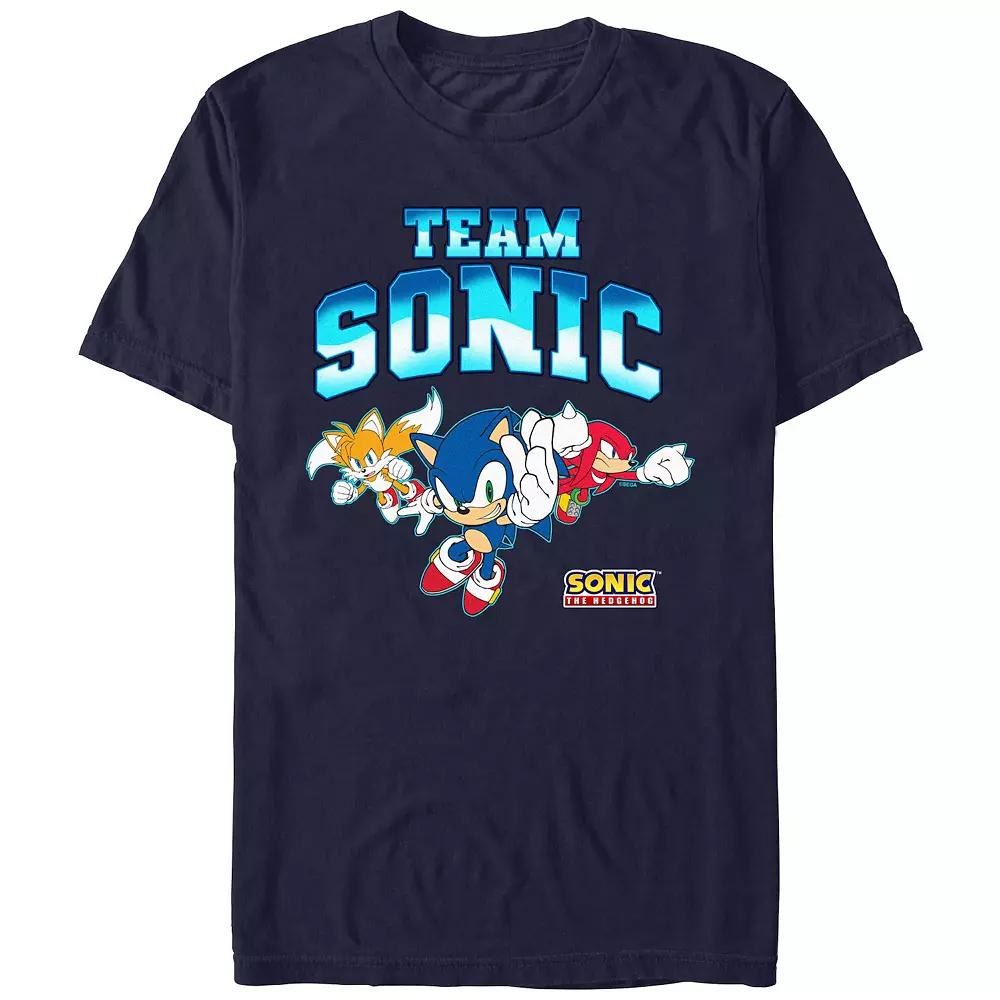 Men's Sonic The Hedgehog Team Sonic Graphic Tee, Size: Large, Blue Product Image