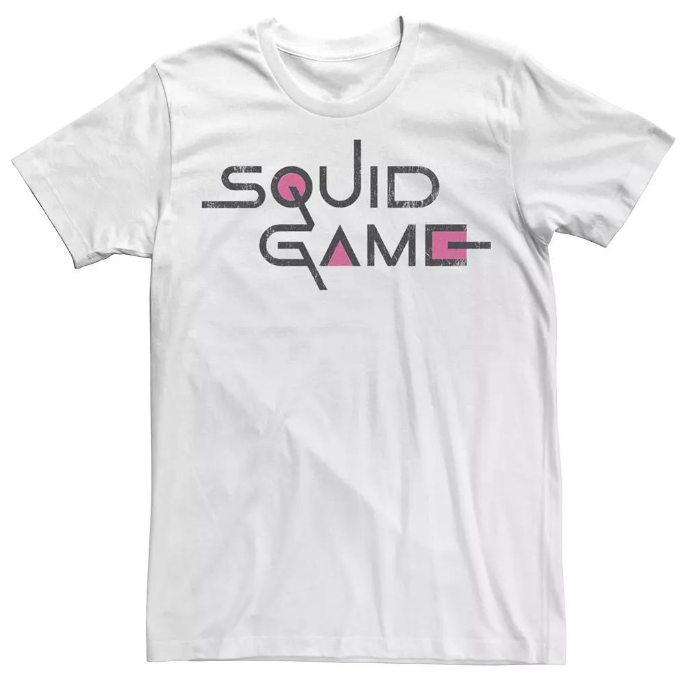 Men's Squid Game Distressed Text Logo Tee, Boy's,  Product Image