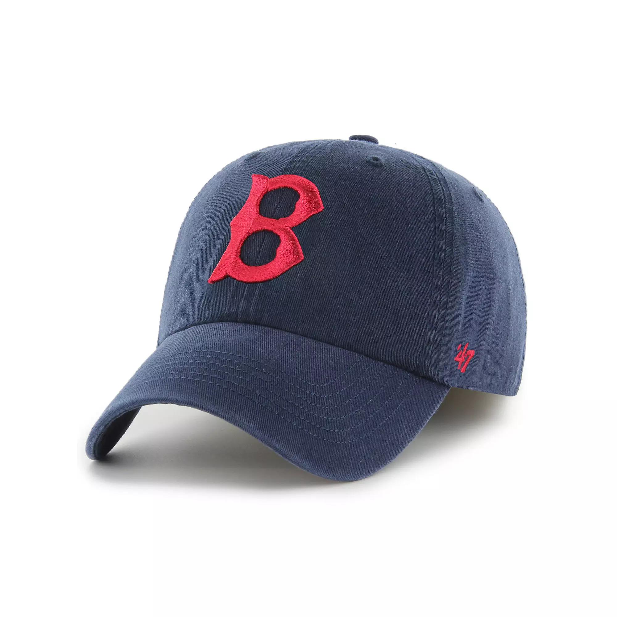 Men's '47 Navy Boston Red Sox Cooperstown Collection Franchise Fitted Hat,  Product Image