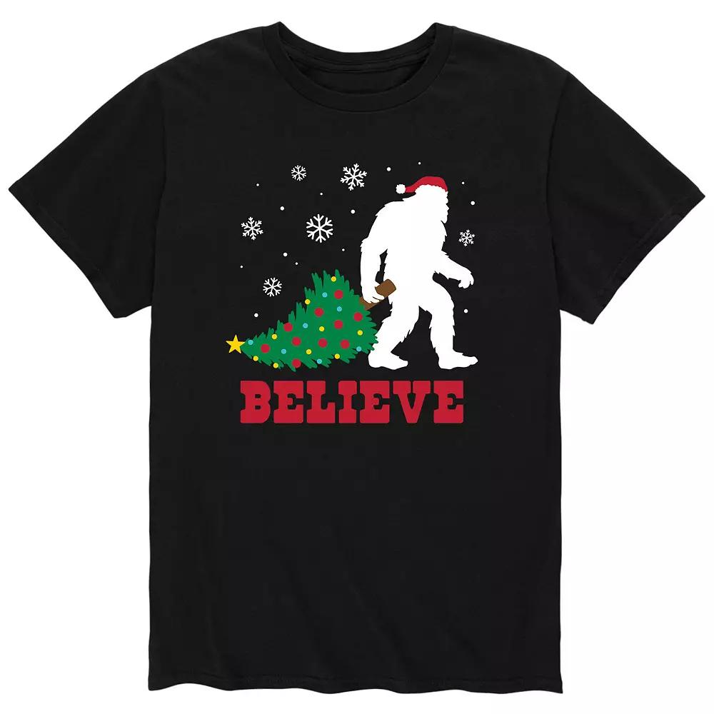 Men's Sasquatch Believe Christmas Tee,  Product Image
