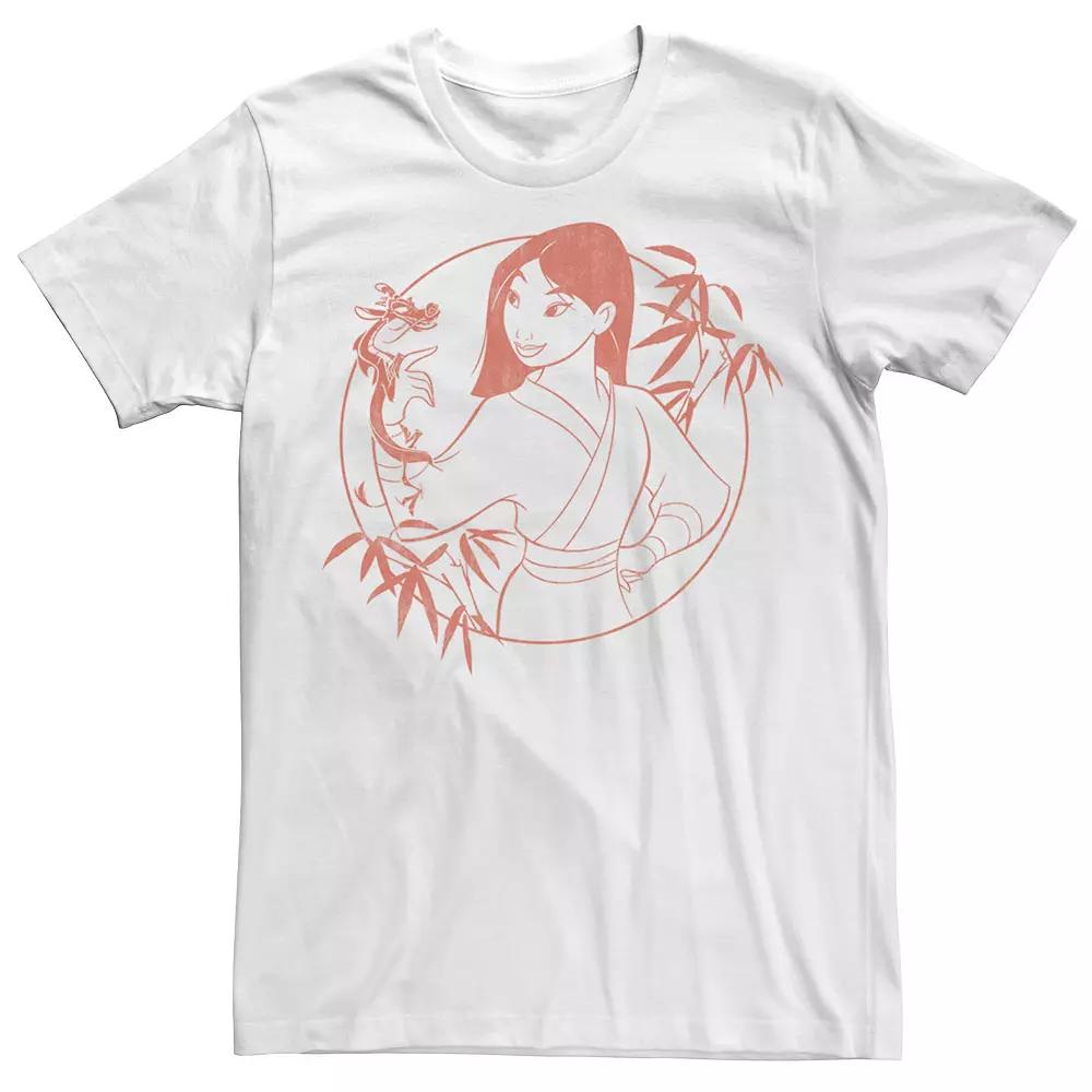 Disney's Mulan & Mushu Men's Bamboo Portrait Outline Tee,  Product Image