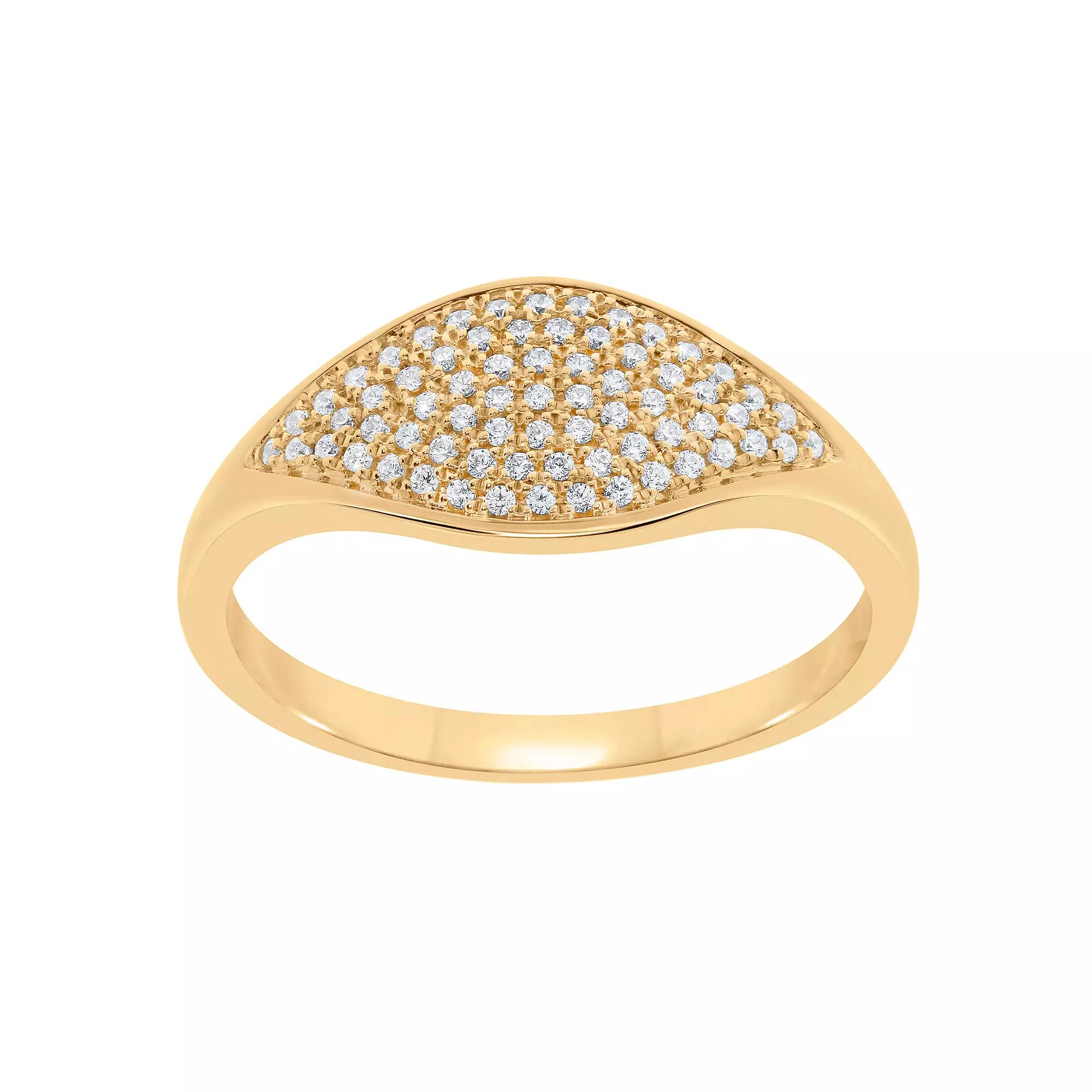 Sterling Silver 1/5 Carat. T.W. Diamond Micro-Pave Ring, Women's, Size: 7 Product Image