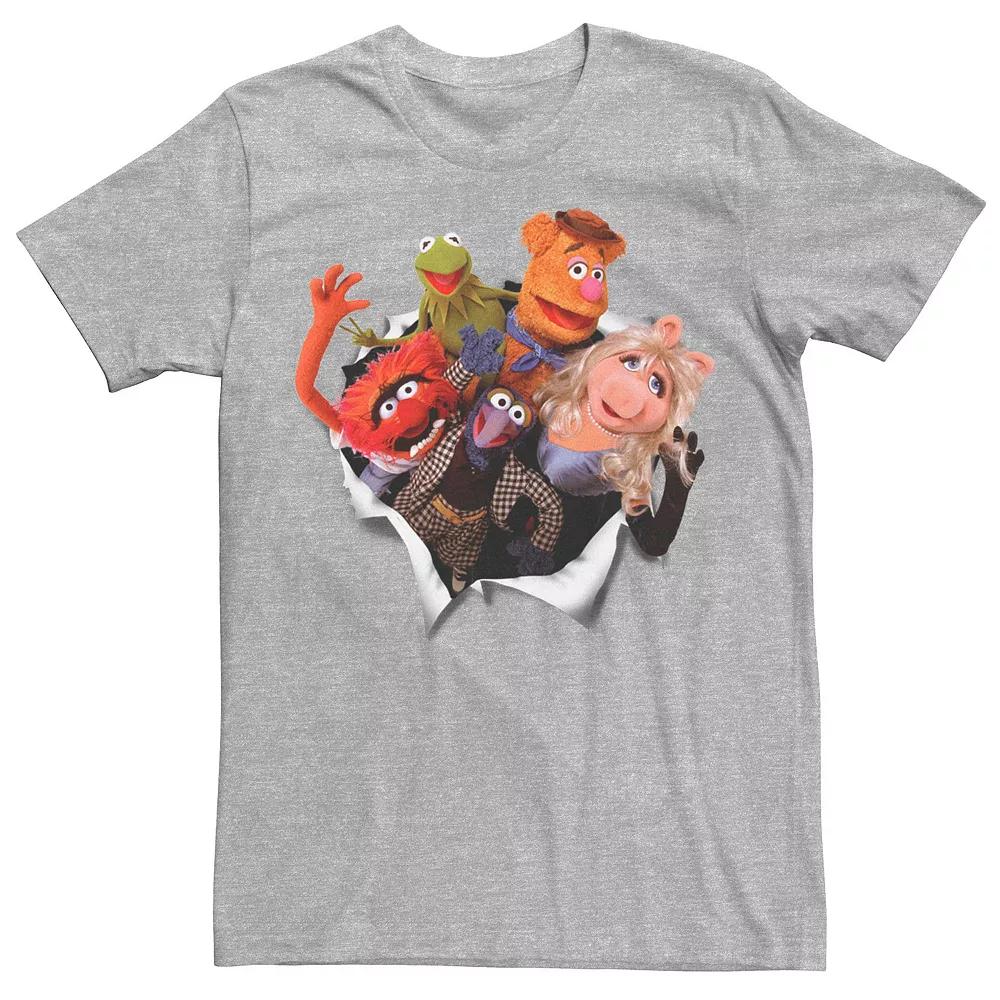 Disney's The Muppets Group Shot Breakthrough Men's Tee, Size: Medium, Athletic Grey Product Image